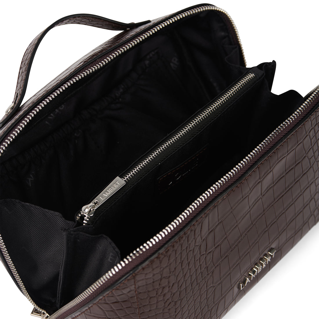 The Jolie - Bark Vegan Leather Makeup Bag