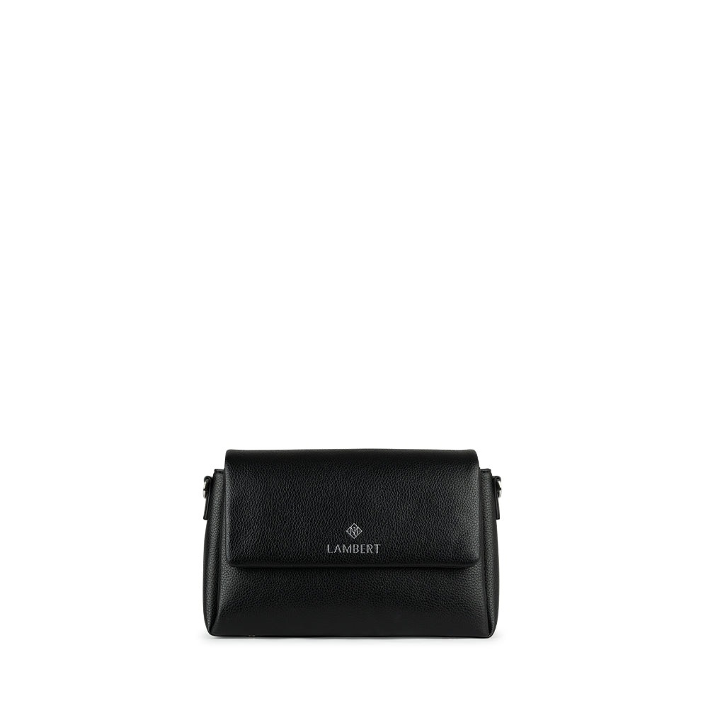 The Judy - Black Vegan Leather Crossbody Handbag