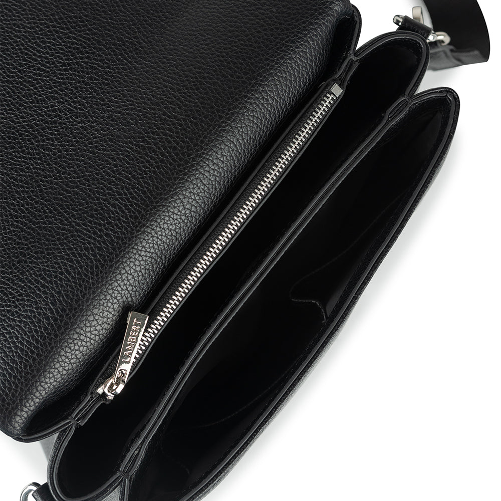 The Judy - Black Vegan Leather Crossbody Handbag