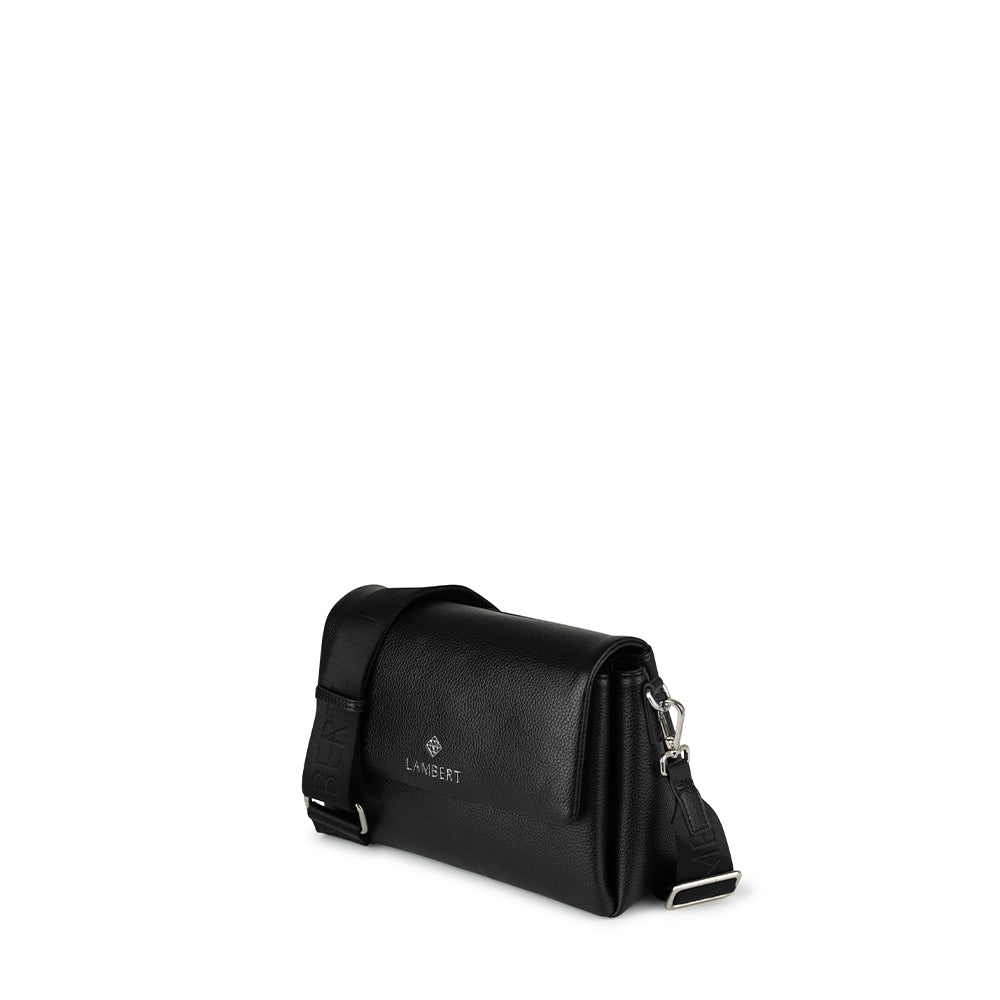 The Judy - Black Vegan Leather Crossbody Handbag