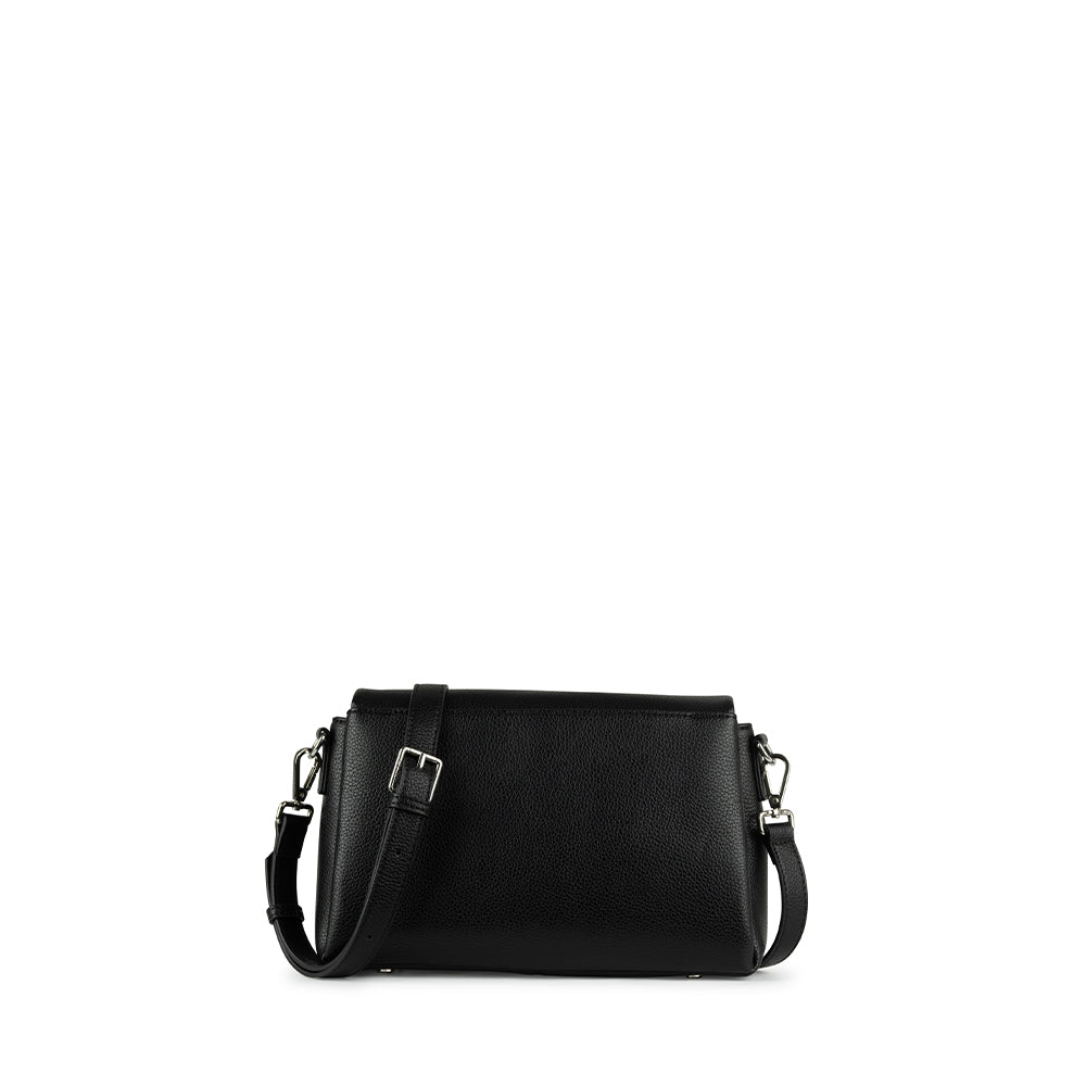 The Judy - Black Vegan Leather Crossbody Handbag