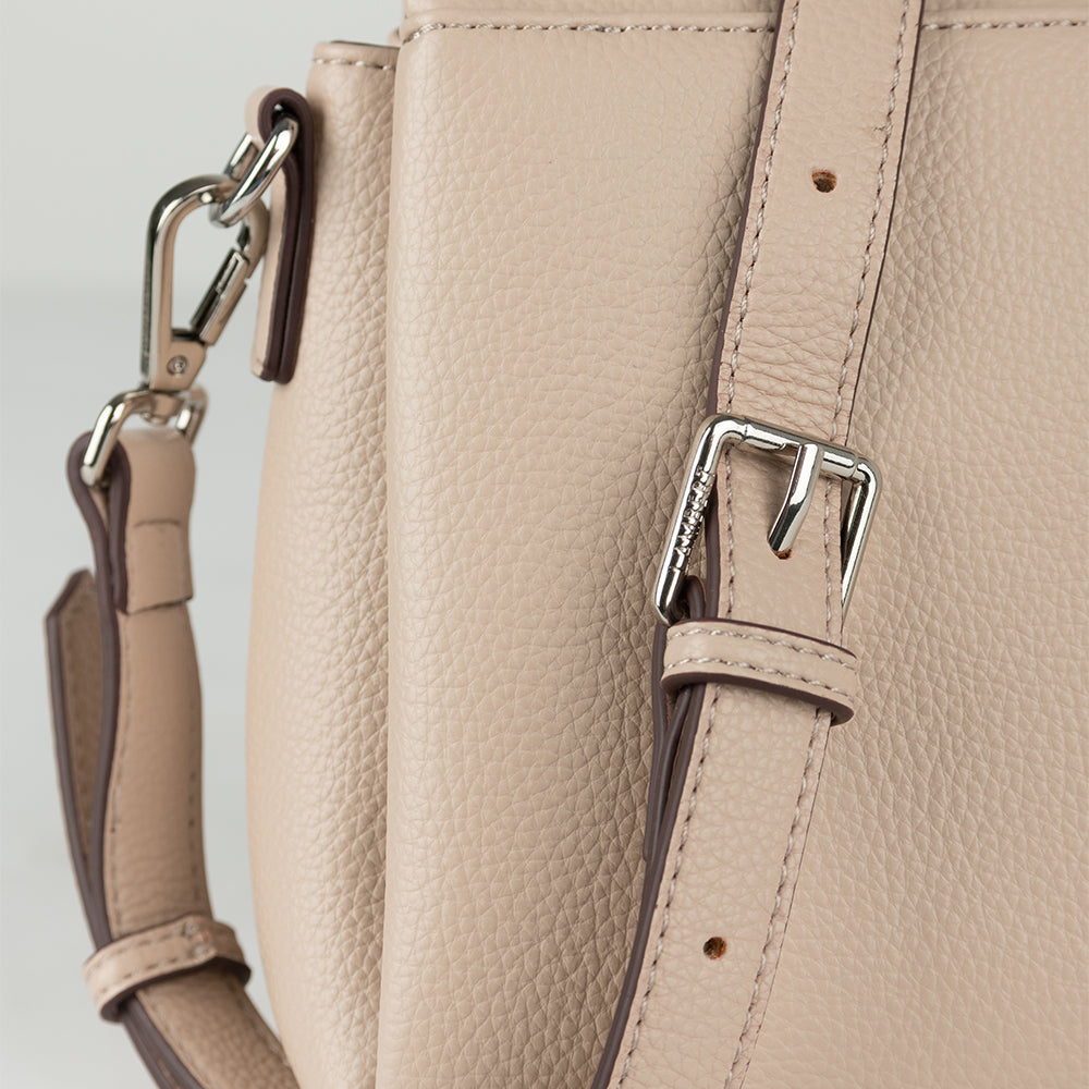 The Judy - Almond Vegan Leather Crossbody Handbag