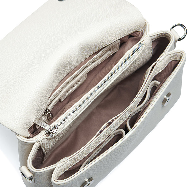 The Judy – Porcelain Vegan Leather Crossbody Bag