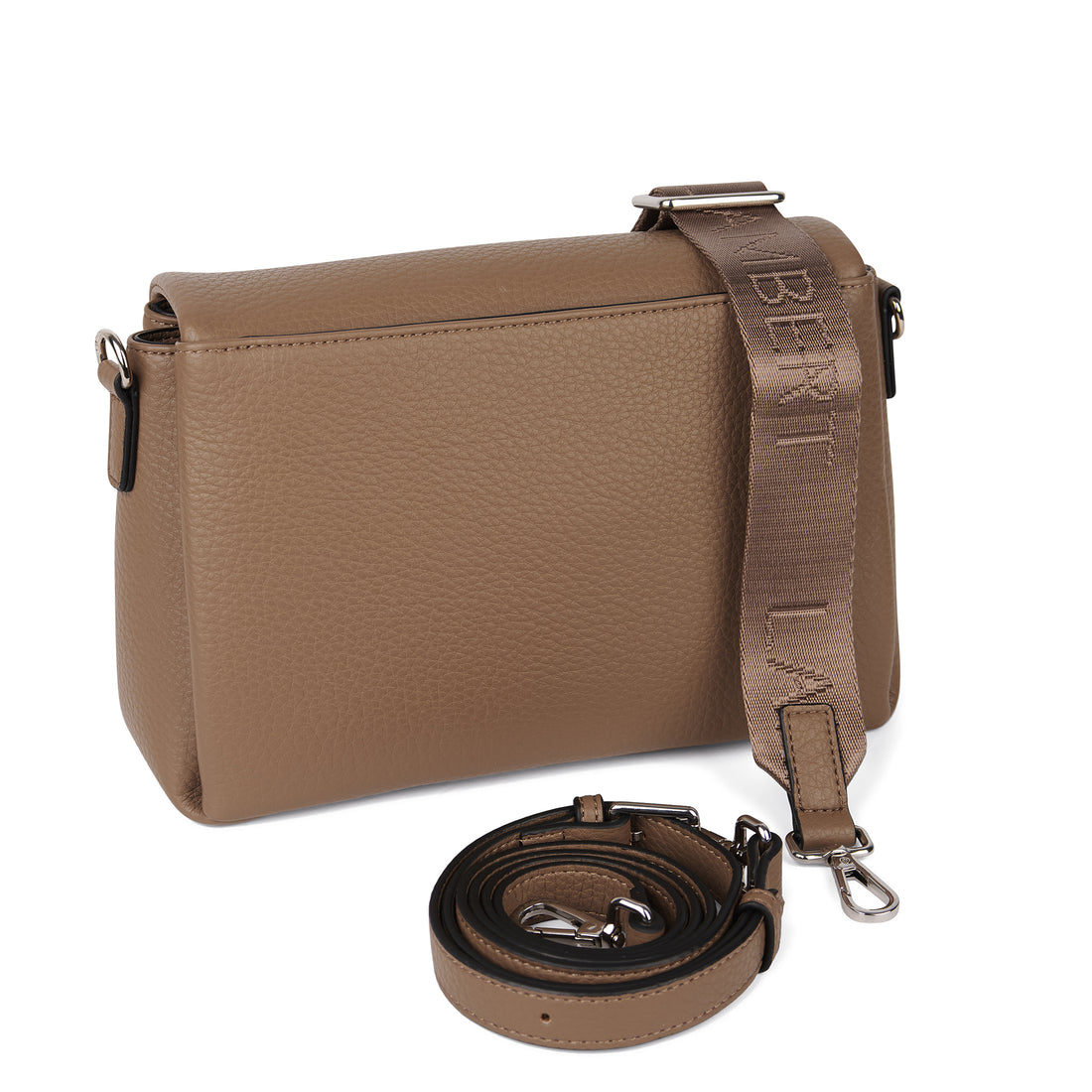 The Judy - Taupe Vegan Leather Crossbody Handbag
