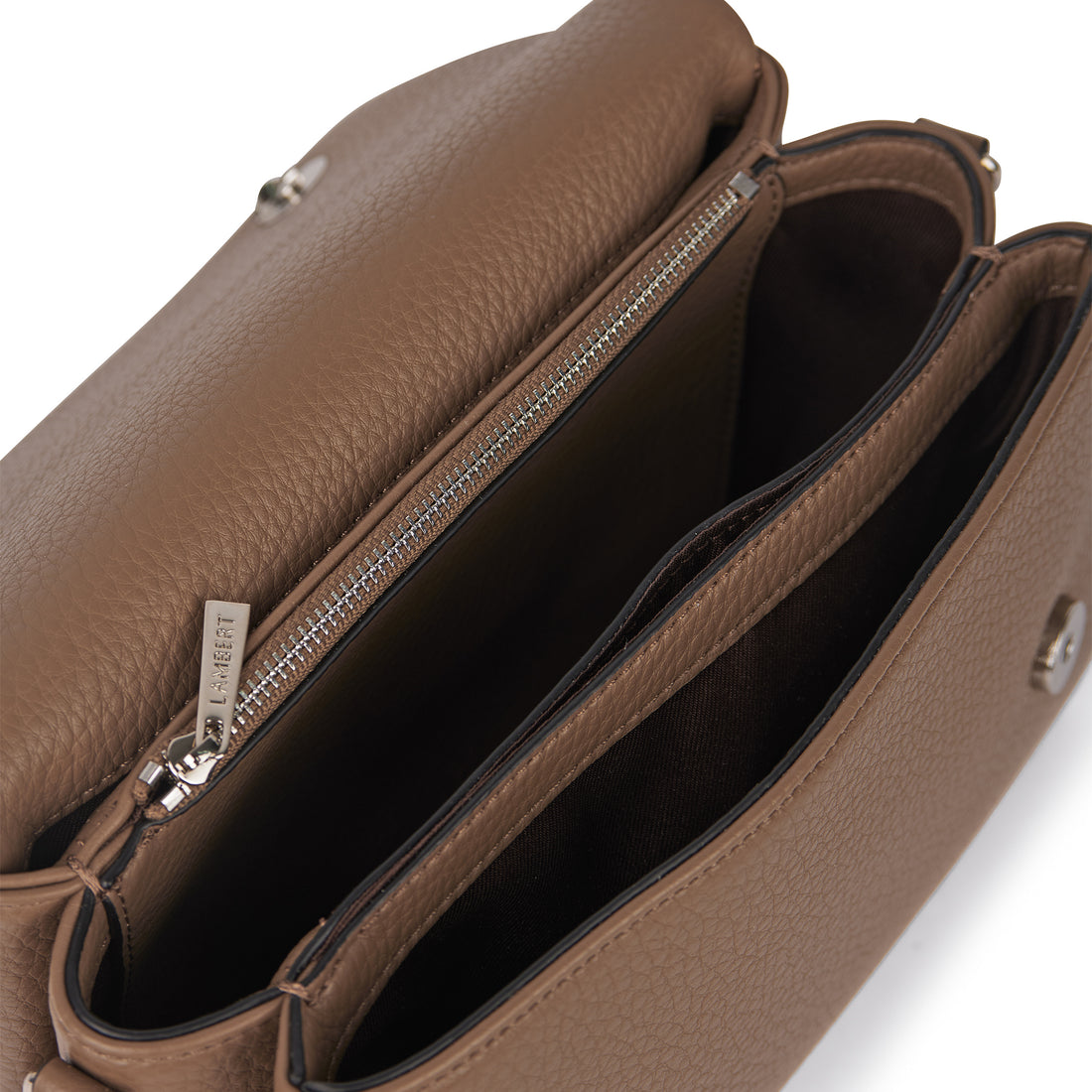 The Judy - Taupe Vegan Leather Crossbody Handbag