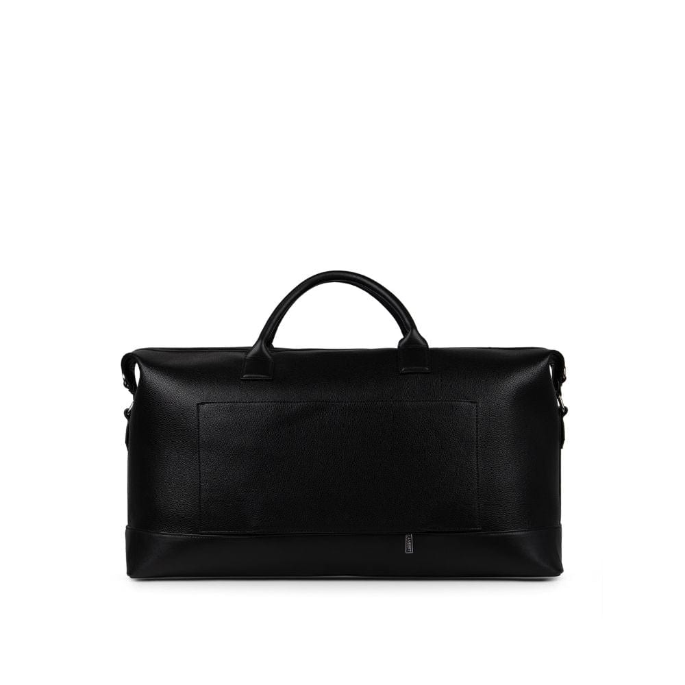 The June - Black Vegan Leather Tote Travel Bag