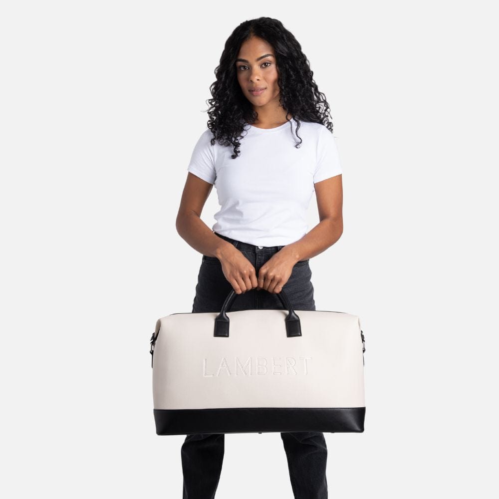 The June - Vegan Leather Oyster Mix Tote Travel Bag