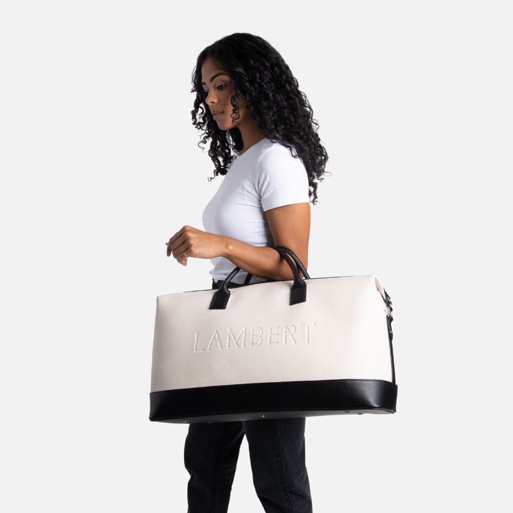 The June - Vegan Leather Oyster Mix Tote Travel Bag