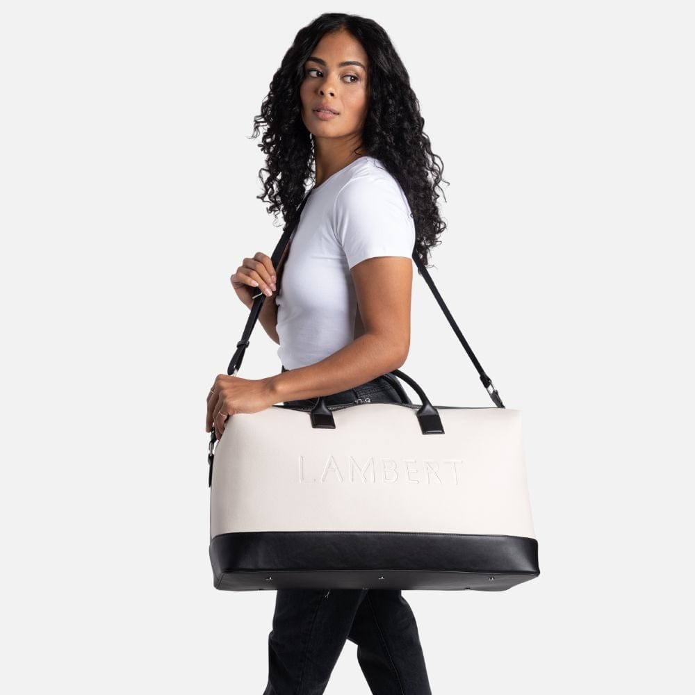 The June - Vegan Leather Oyster Mix Tote Travel Bag