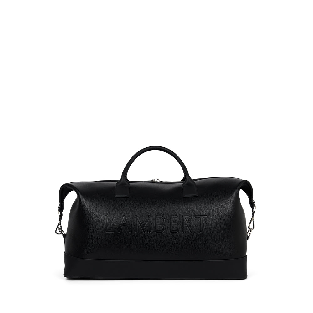 The June - Black Vegan Leather Travel Bag