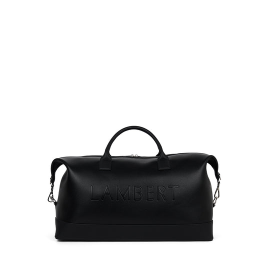 The June - Black Vegan Leather Travel Bag