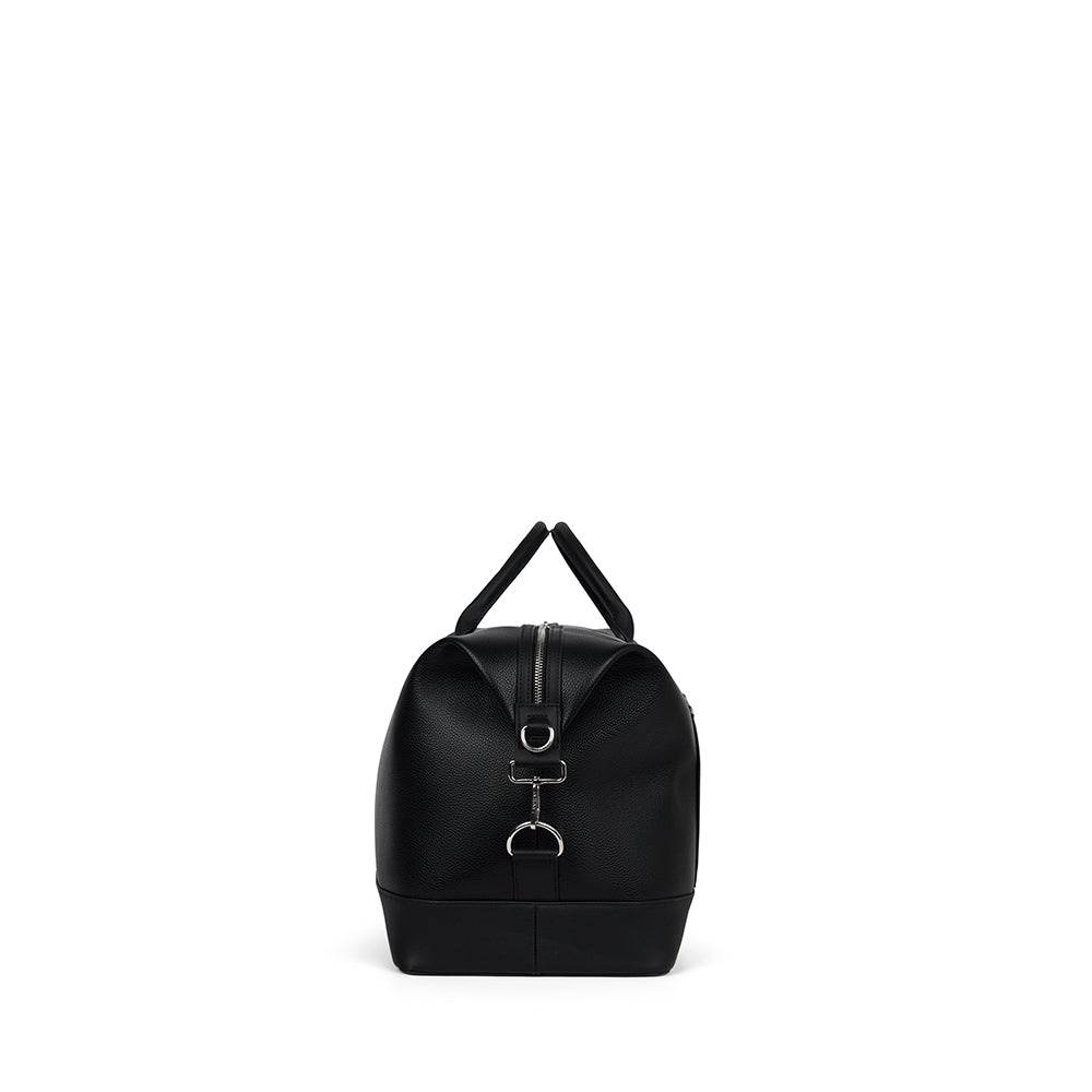 The June - Black Vegan Leather Travel Bag