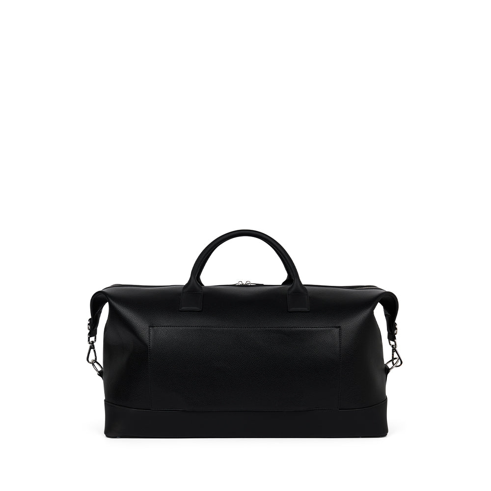 The June - Black Vegan Leather Travel Bag