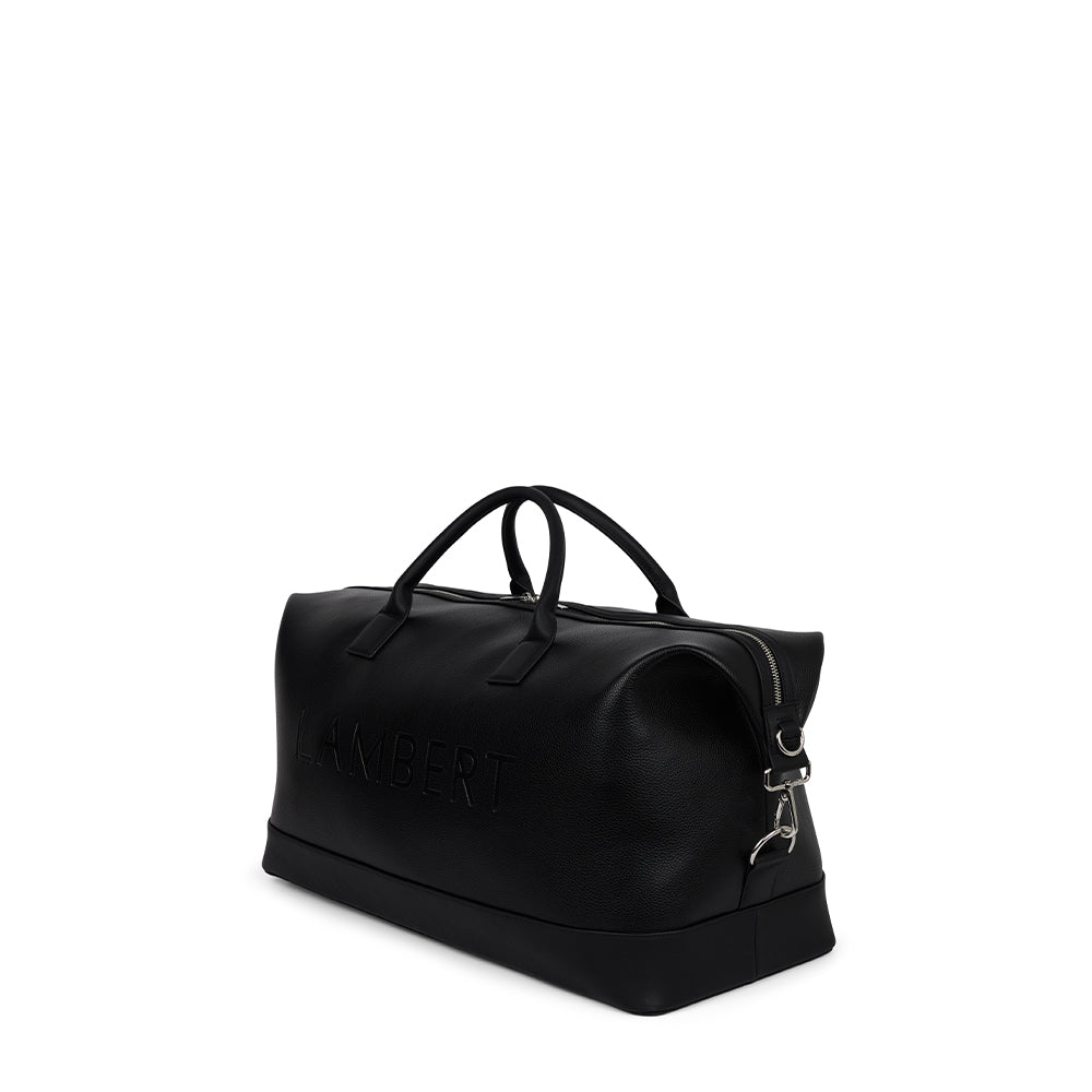 The June - Black Vegan Leather Travel Bag