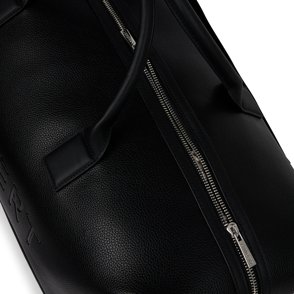 The June - Black Vegan Leather Travel Bag