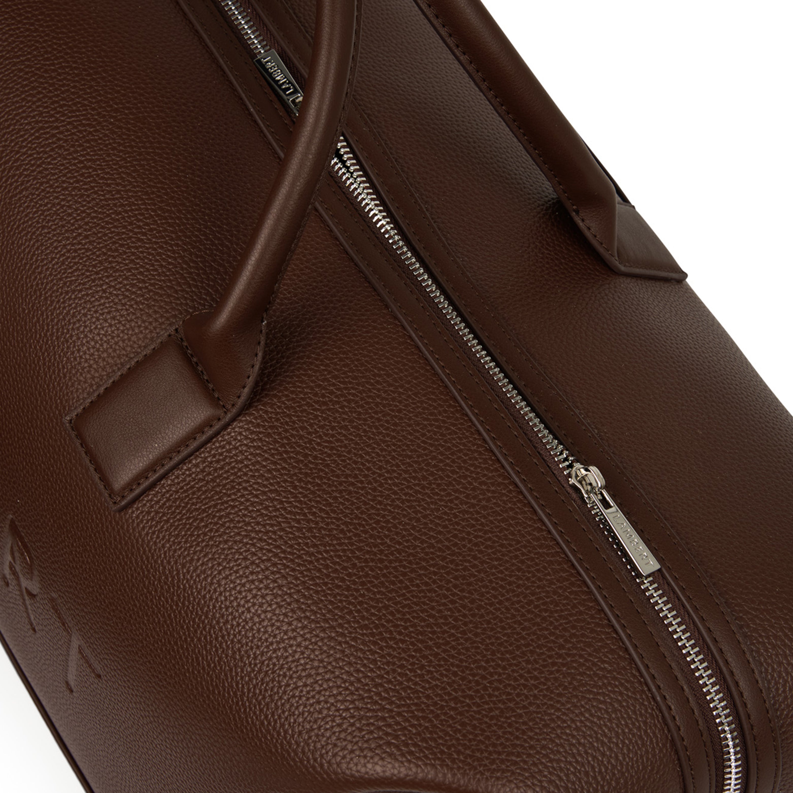 The June – Chocolate Large Vegan Leather Travel Tote – Lambert