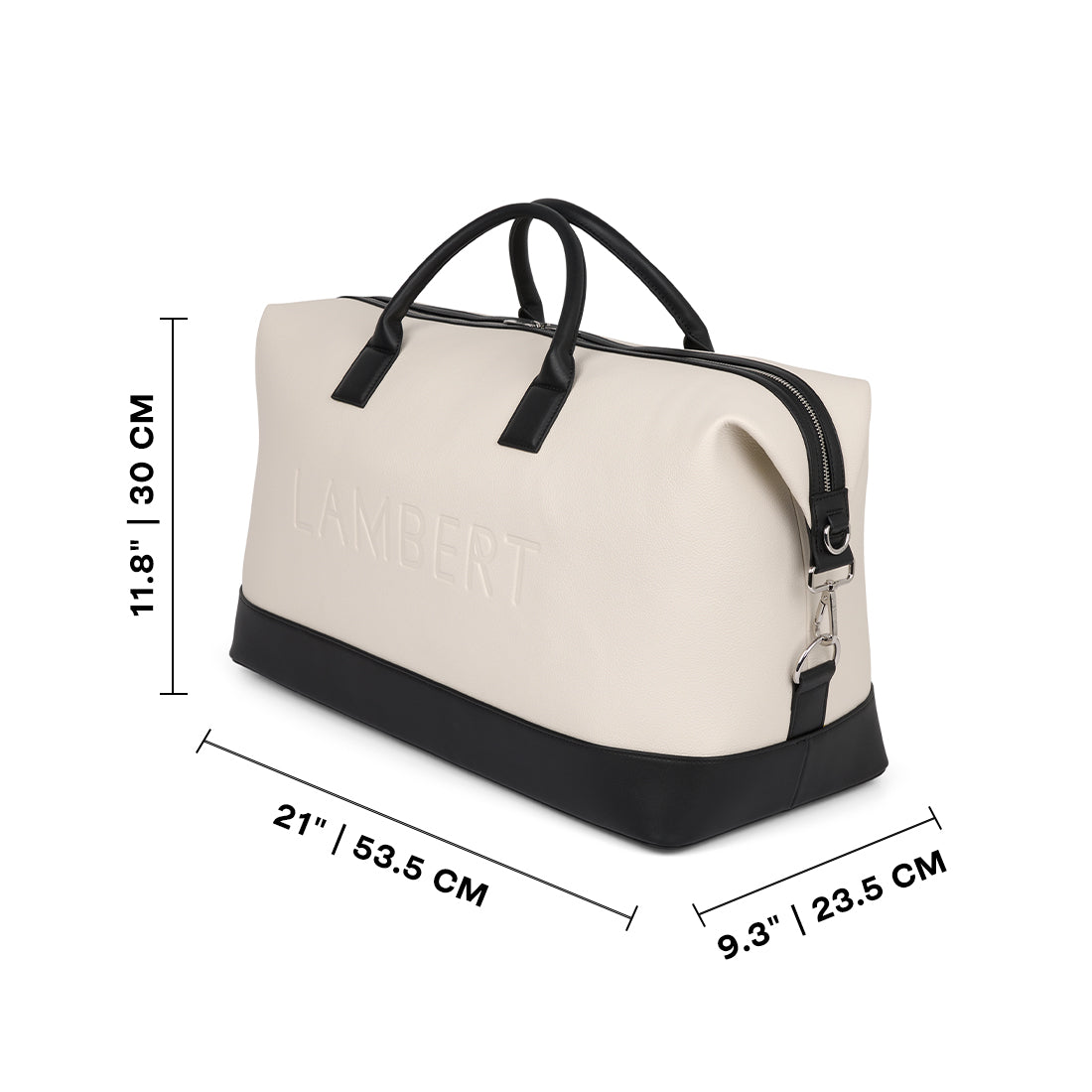 The June - Oyster Vegan Leather Travel Bag