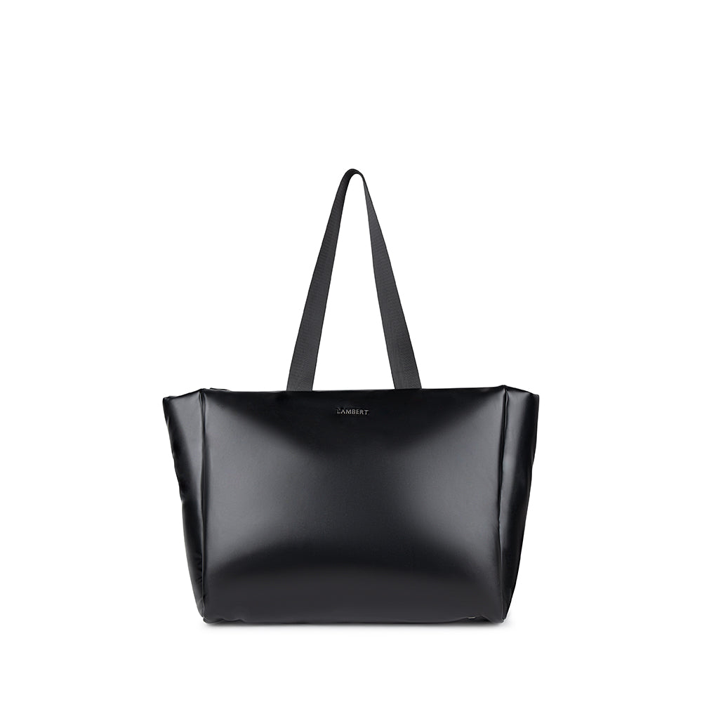 The Kaia - Black Vegan Leather Tote Bag – Lambert Design US LLC