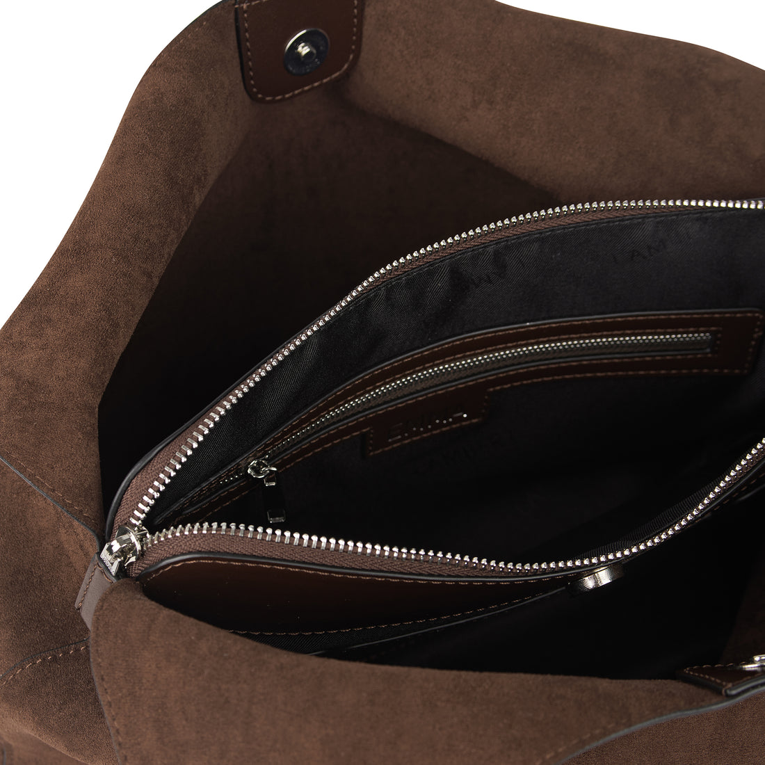 The Katy - Bark Vegan Suede Tote Bag