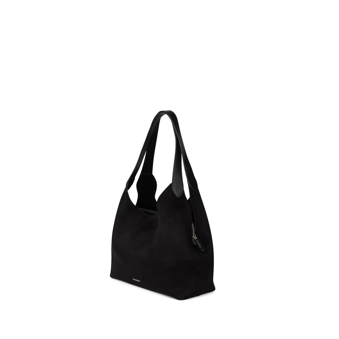The Katy - Black Vegan Suede Tote Bag