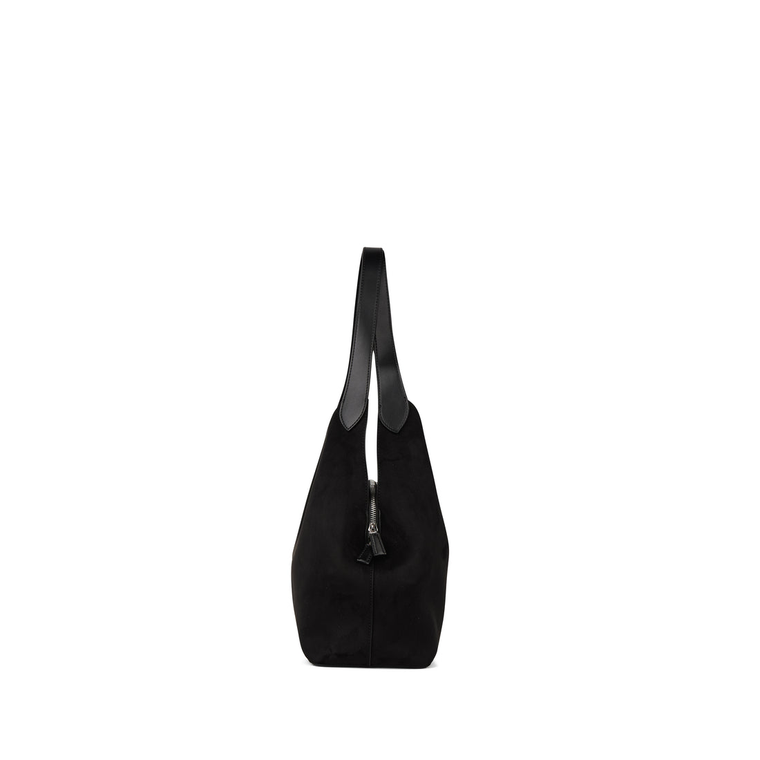The Katy - Black Vegan Suede Tote Bag