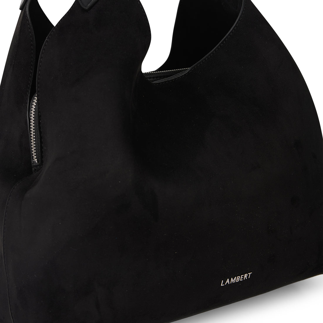 The Katy - Black Vegan Suede Tote Bag
