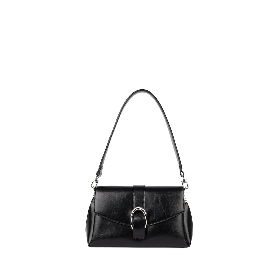 The Kelly - 2-in-1 Black Vegan Leather Handbag