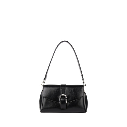 The Kelly - 2-in-1 Black Vegan Leather Handbag