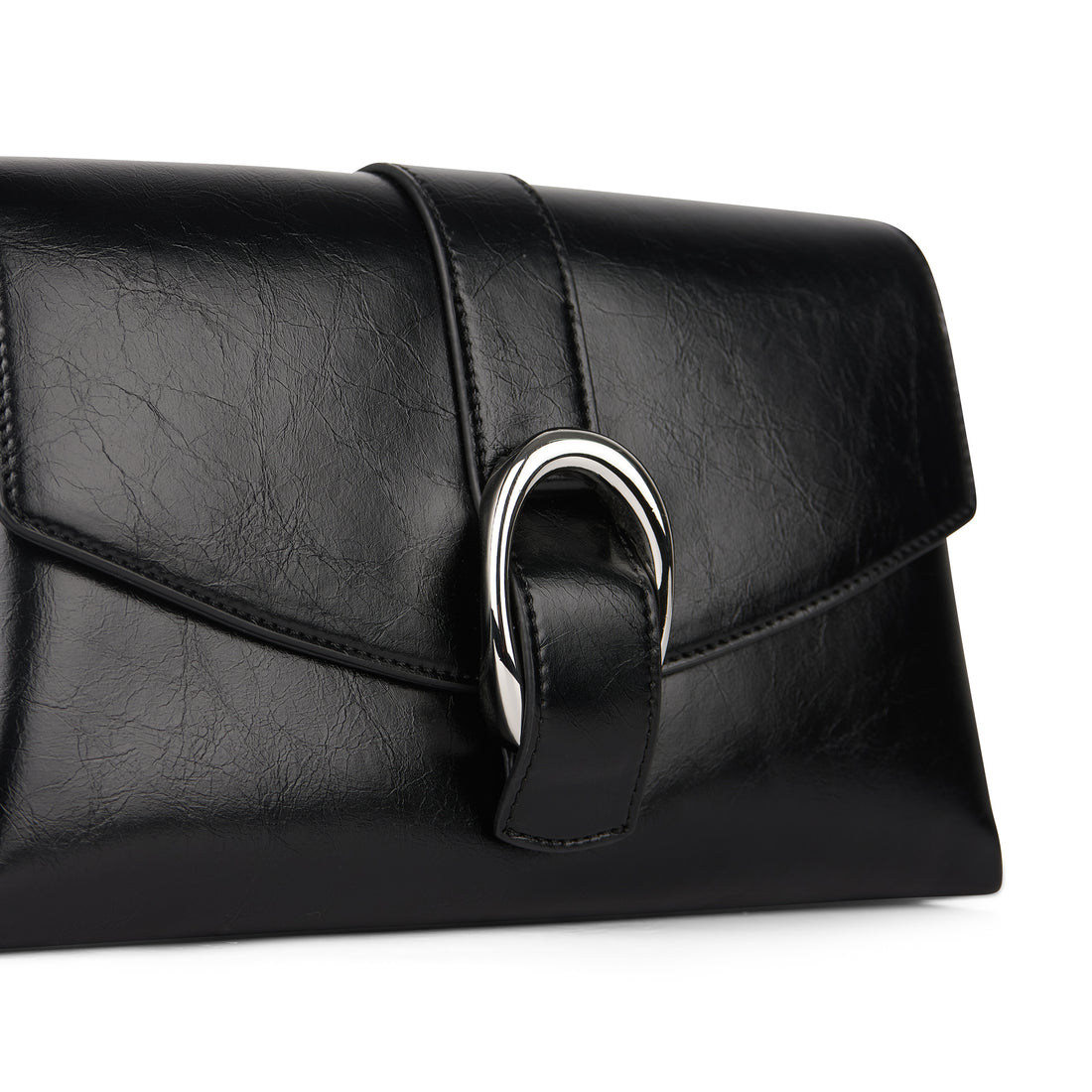 The Kelly - 2-in-1 Black Vegan Leather Handbag