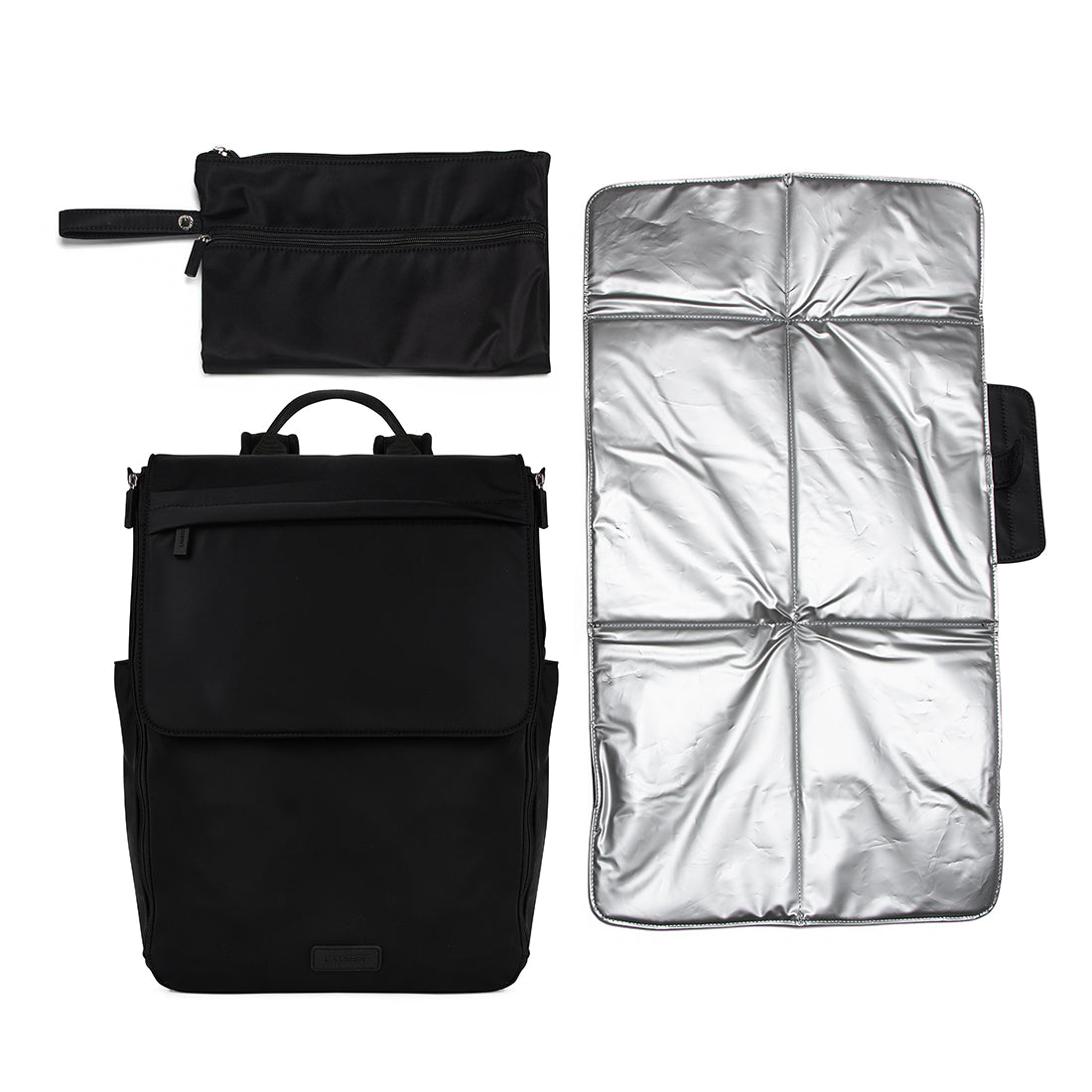 The Kendall – Black Maternity Backpack in Nylon