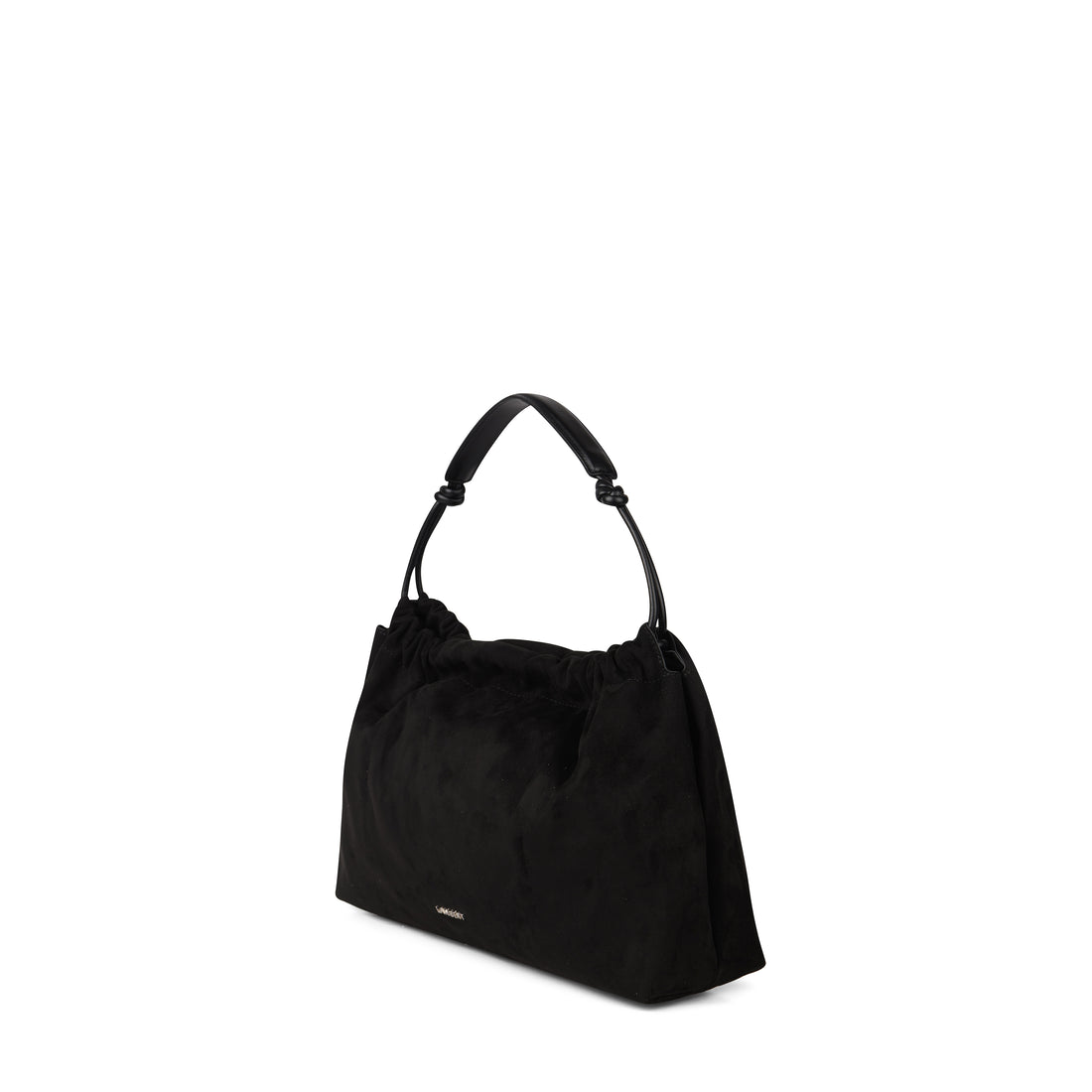 The Lara – Black Vegan Suede Shoulder Bag