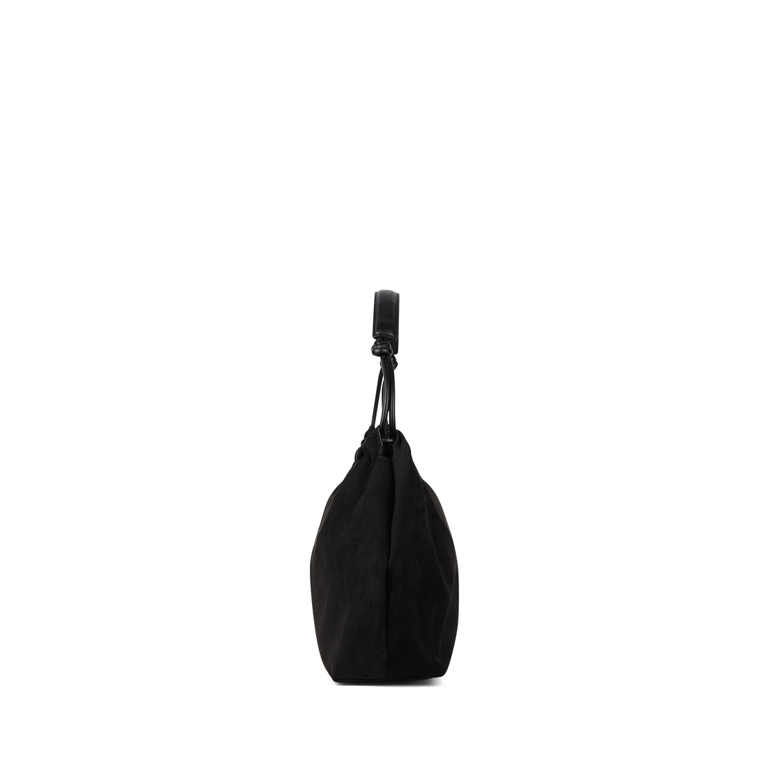The Lara – Black Vegan Suede Shoulder Bag