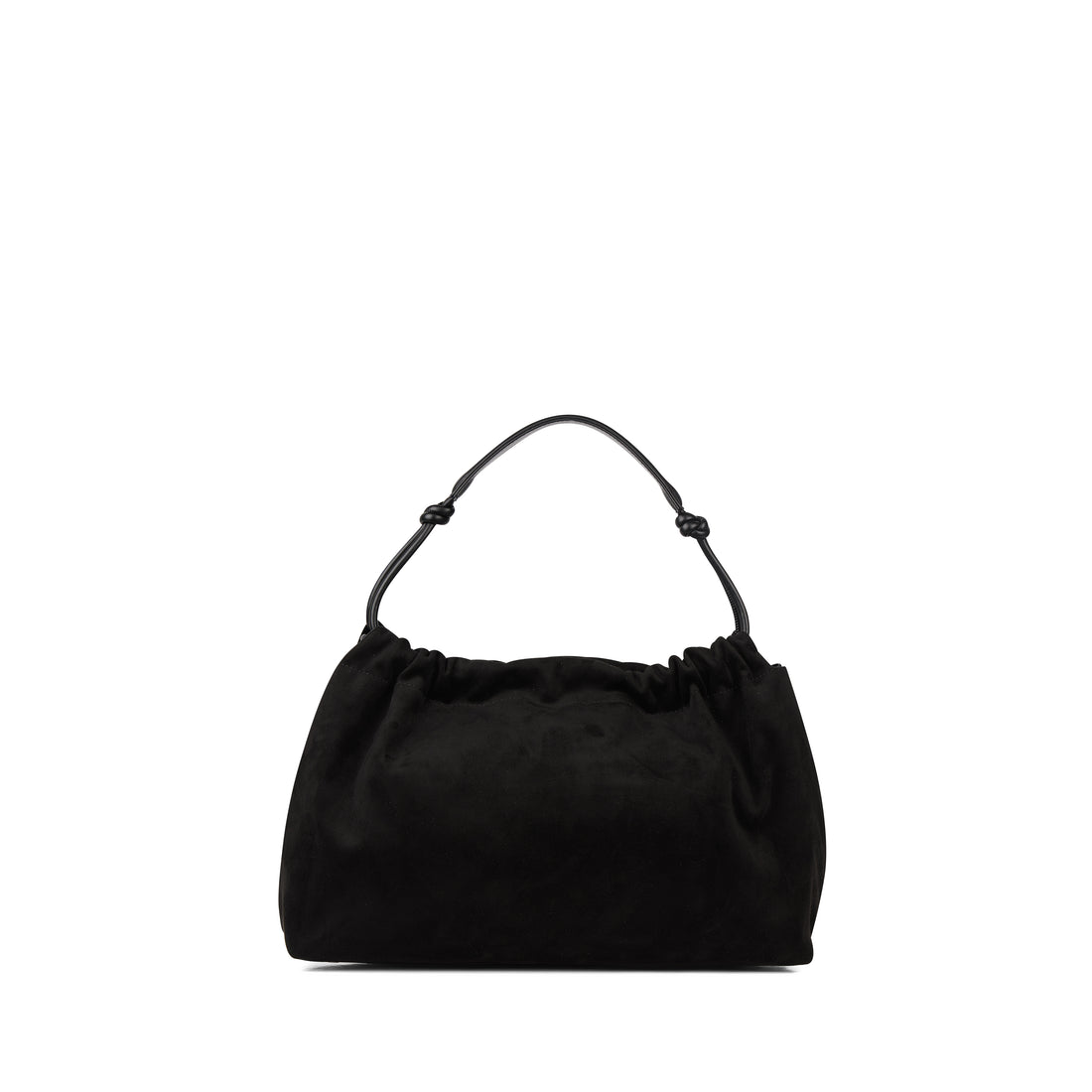 The Lara – Black Vegan Suede Shoulder Bag