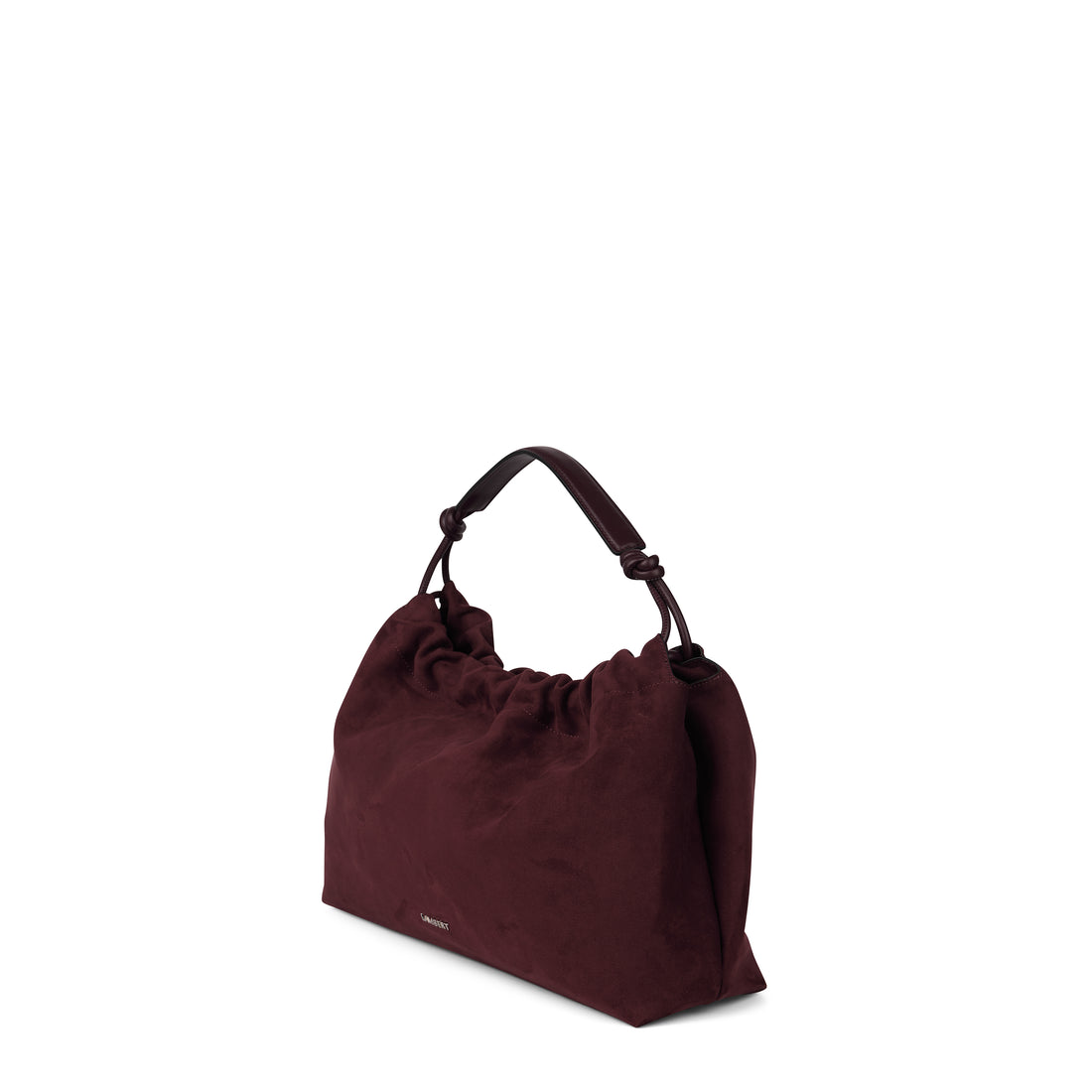 The Lara – Mahogany Vegan Suede Shoulder Bag