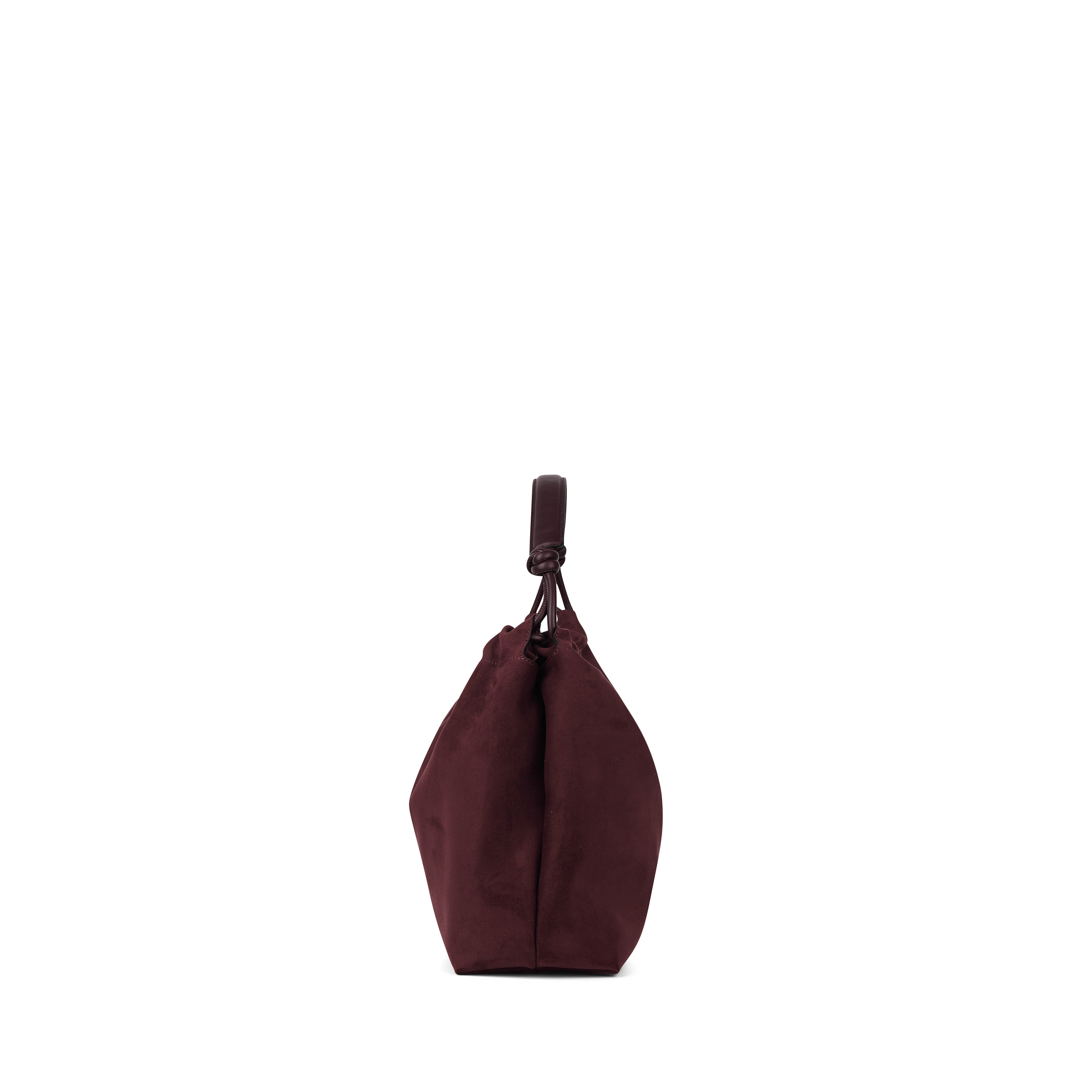 The Lara – Mahogany Vegan Suede Shoulder Bag – Lambert Design US LLC