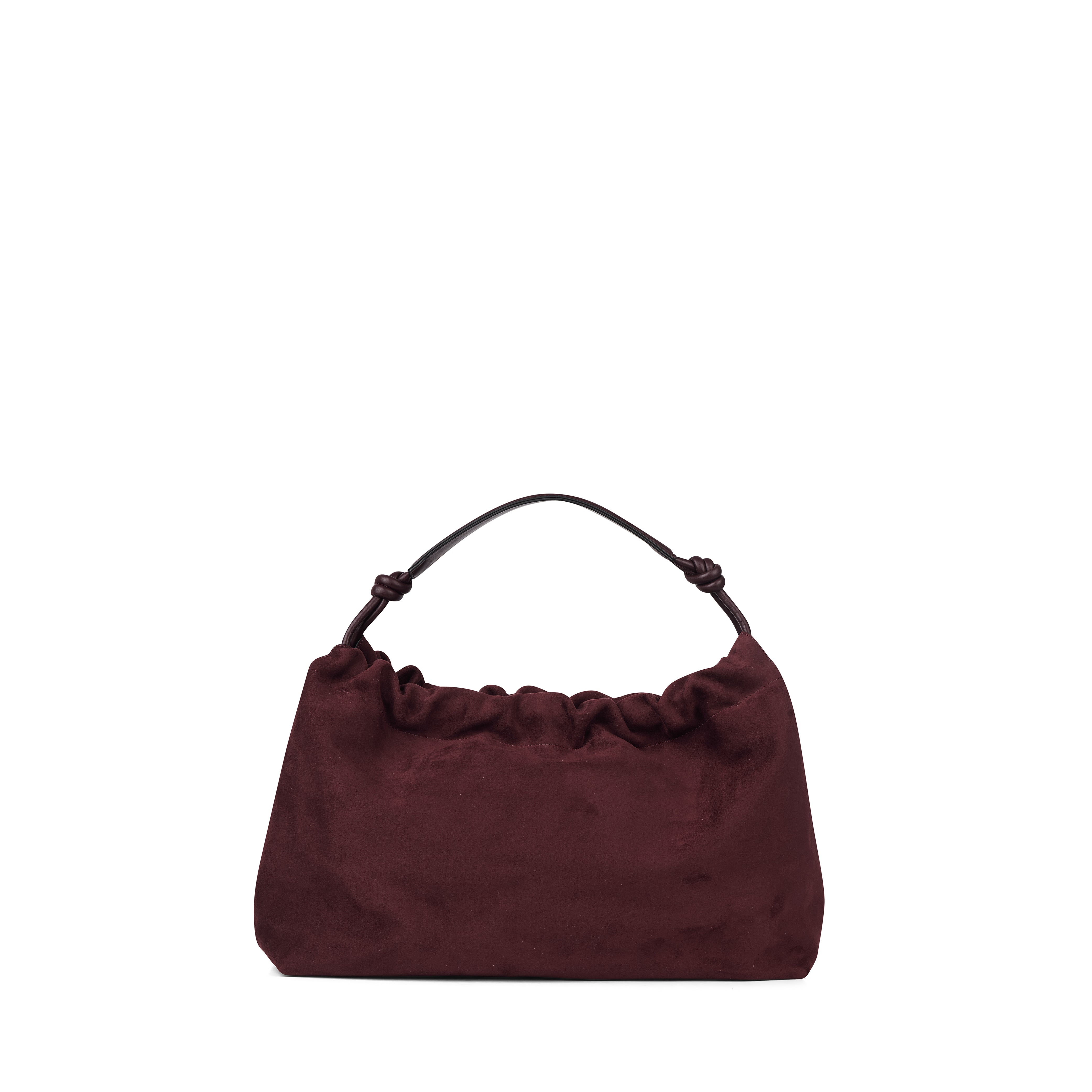 The Lara – Mahogany Vegan Suede Shoulder Bag – Lambert Design US LLC