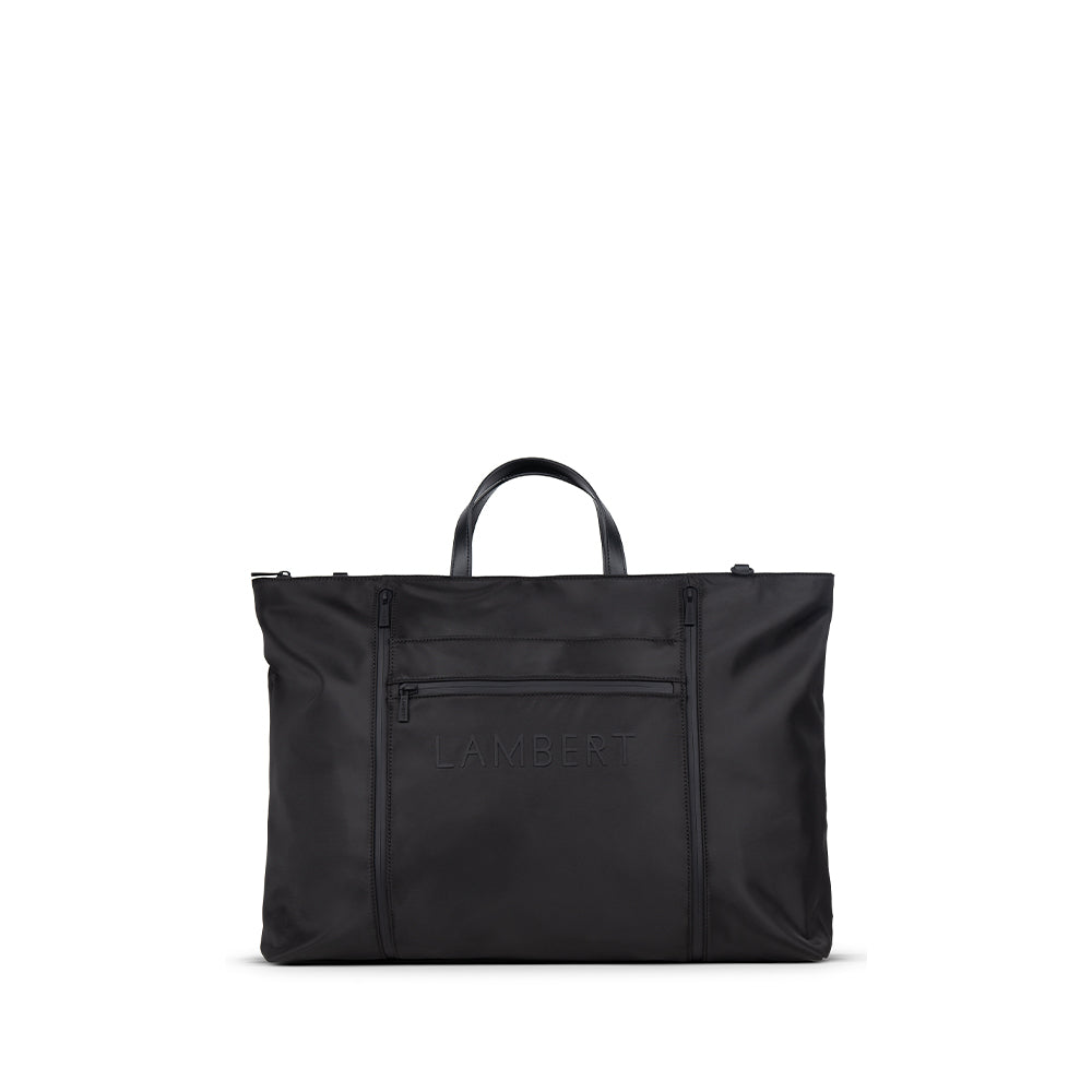 The Lawrence - 3-in-1 Black Expandable Recycled Nylon Tote