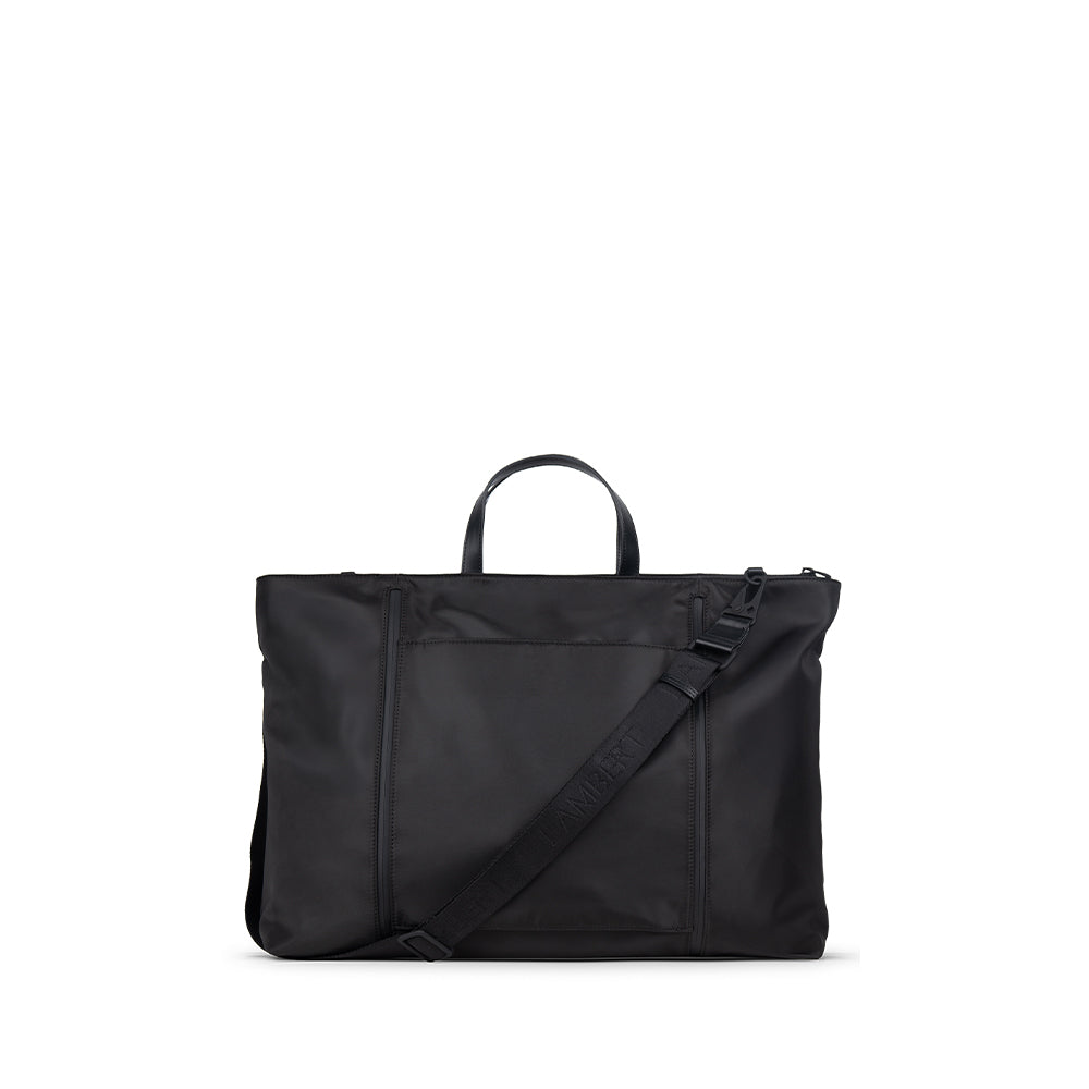 The Lawrence - 3-in-1 Black Expandable Recycled Nylon Tote