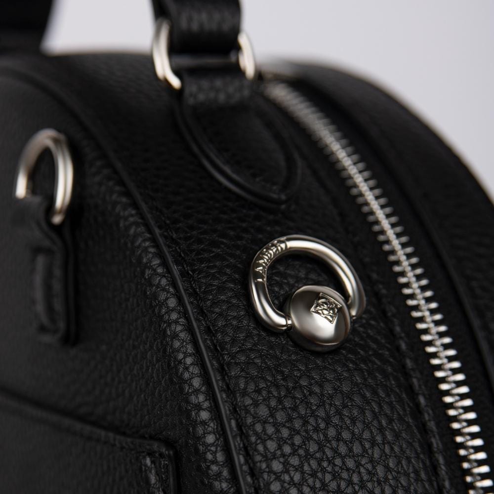 The Livia - 3-in-1 Black Vegan Leather Handbag