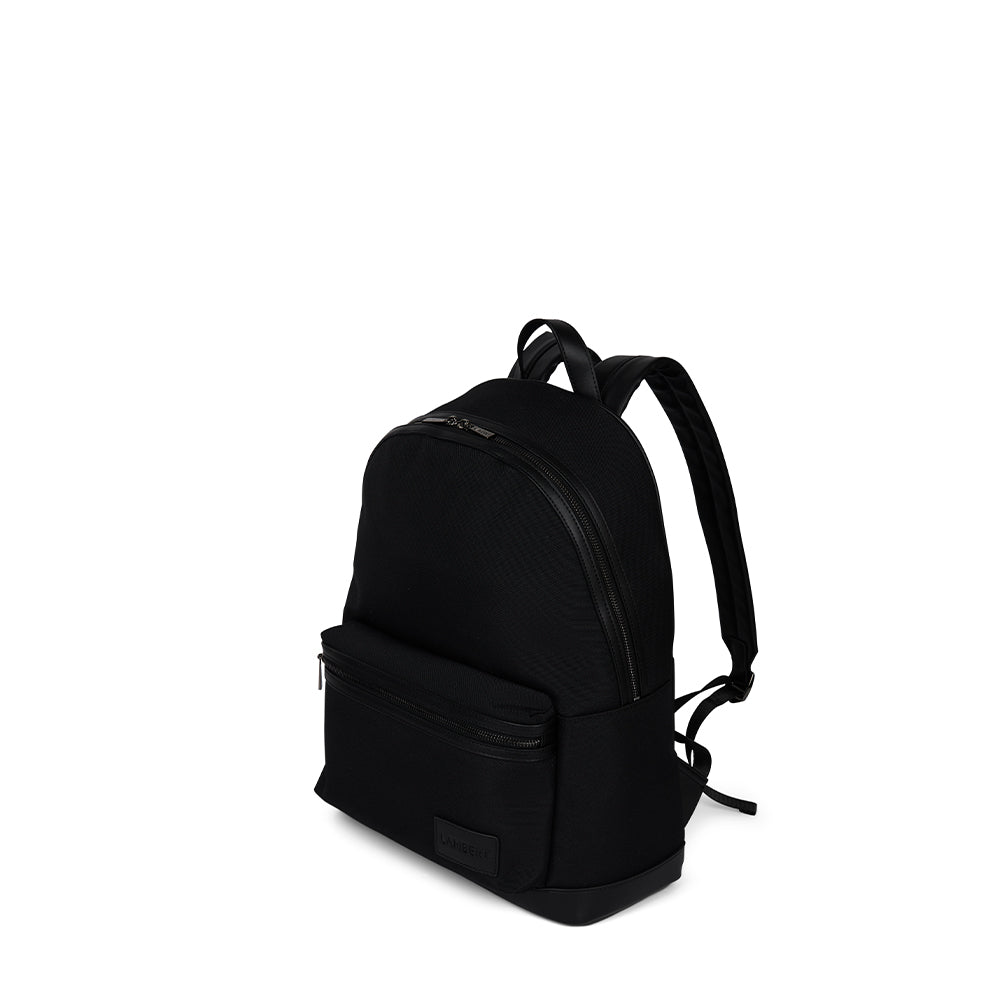 The Logan – Backpack in Black Canvas