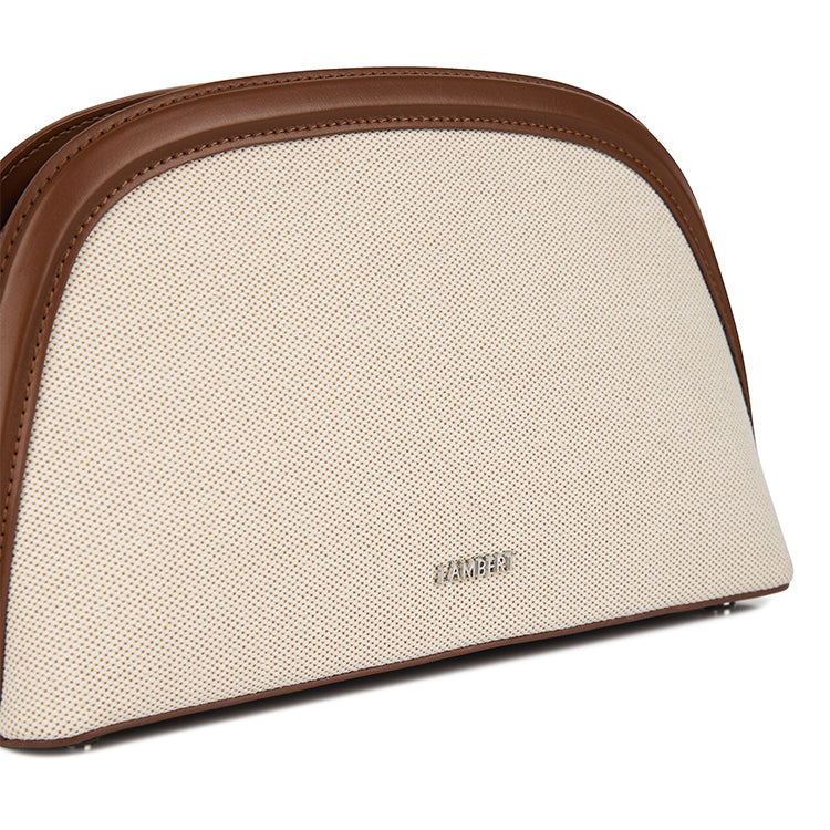 The Louise - 2-in-1 Hazelnut Canvas Handbag