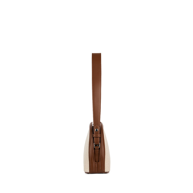 The Louise - 2-in-1 Hazelnut Canvas Handbag