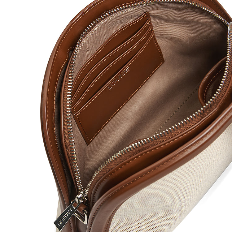 The Louise - 2-in-1 Hazelnut Canvas Handbag