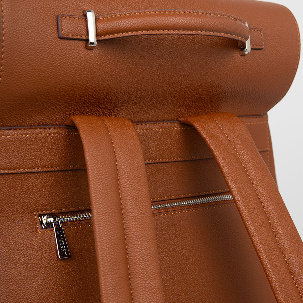 The Lydia - Affogato Vegan Leather Backpack – Lambert Design US LLC