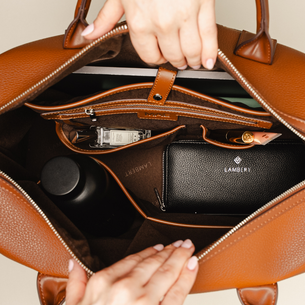 The Mae - Small Affogato Vegan Leather Travel Bag