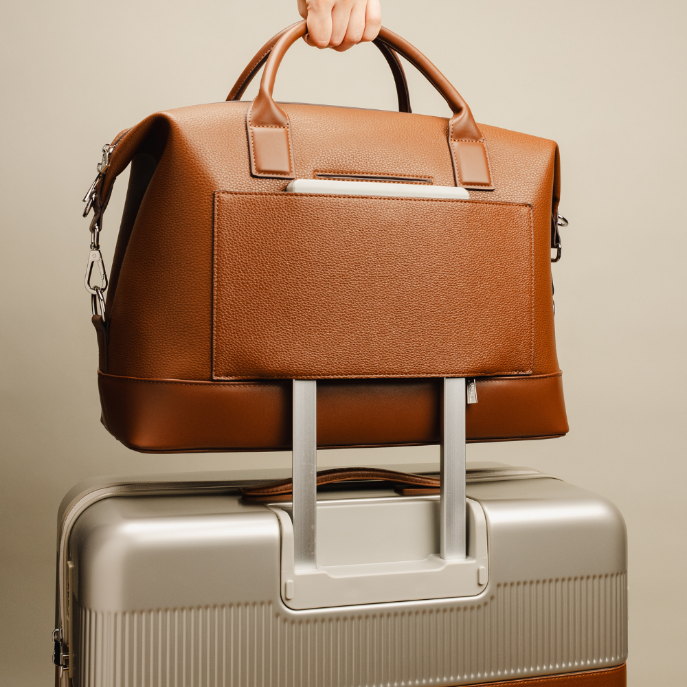The Mae - Small Affogato Vegan Leather Travel Bag