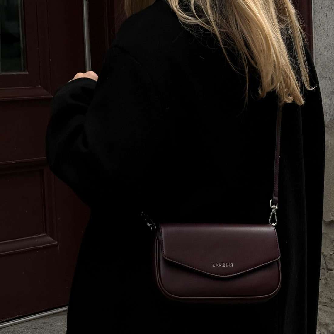 The Gabby - 2-in-1 Mahogany Vegan Leather Handbag