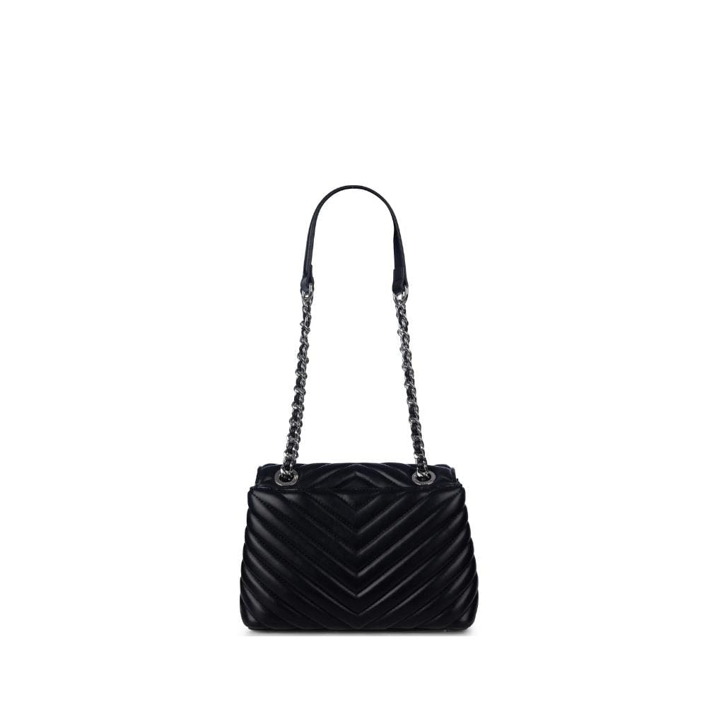 The Madelyn - 2-in-1 Black Vegan Leather Handbag