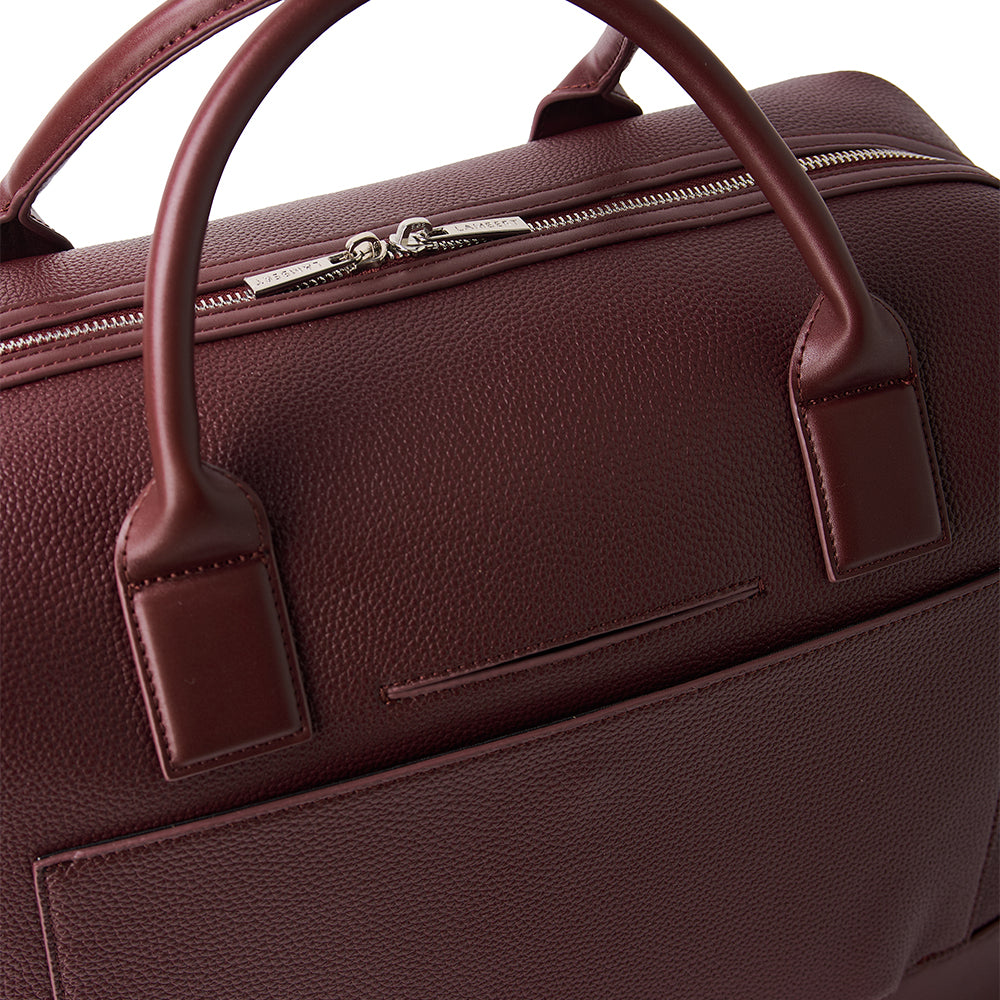 The Mae - Small Cassis Vegan Leather Travel Bag