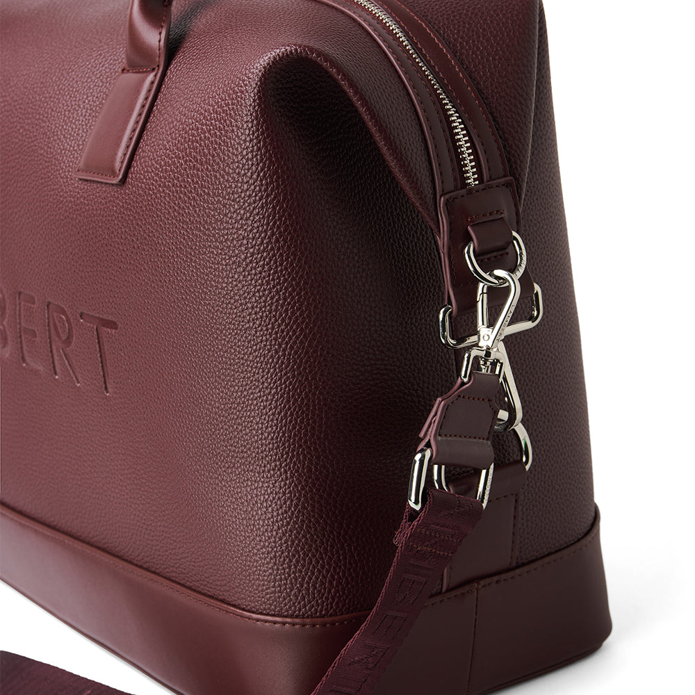 The Mae - Small Cassis Vegan Leather Travel Bag